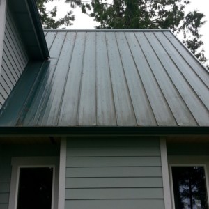 Steep Metal Roof Cleaning In Anacortes, WA