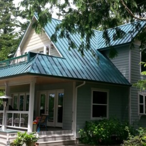 Steep Metal Roof Cleaning In Anacortes, WA