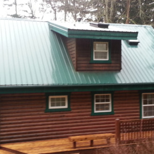Steep Metal Roof Cleaning & Deck Cleaning at Guemes Island